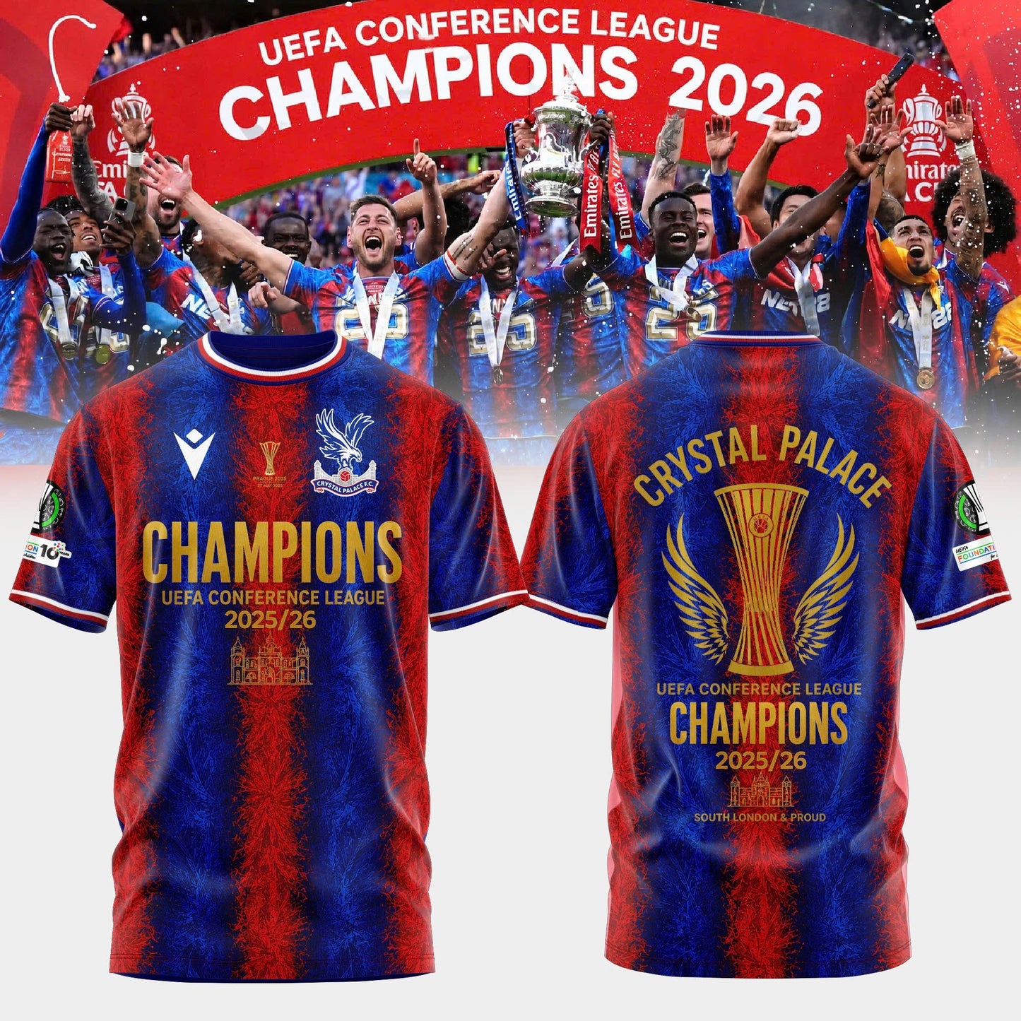 PREMIUM CRY X THANK FOR MEMORIES UEFA Conference League Winners Shirt V08 NDT LVH 280526