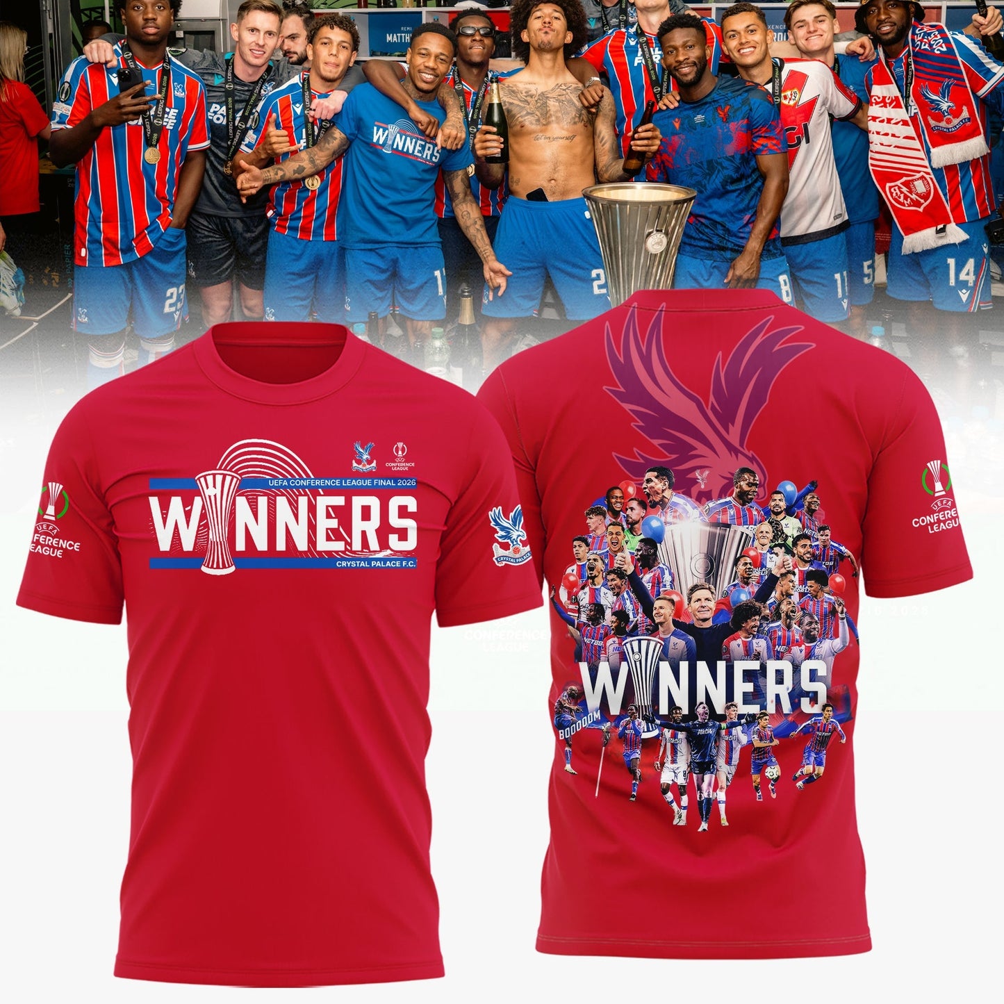 PREMIUM CRY X THANK FOR MEMORIES UEFA Conference League Winners Shirt V20 NDT LVH 280526