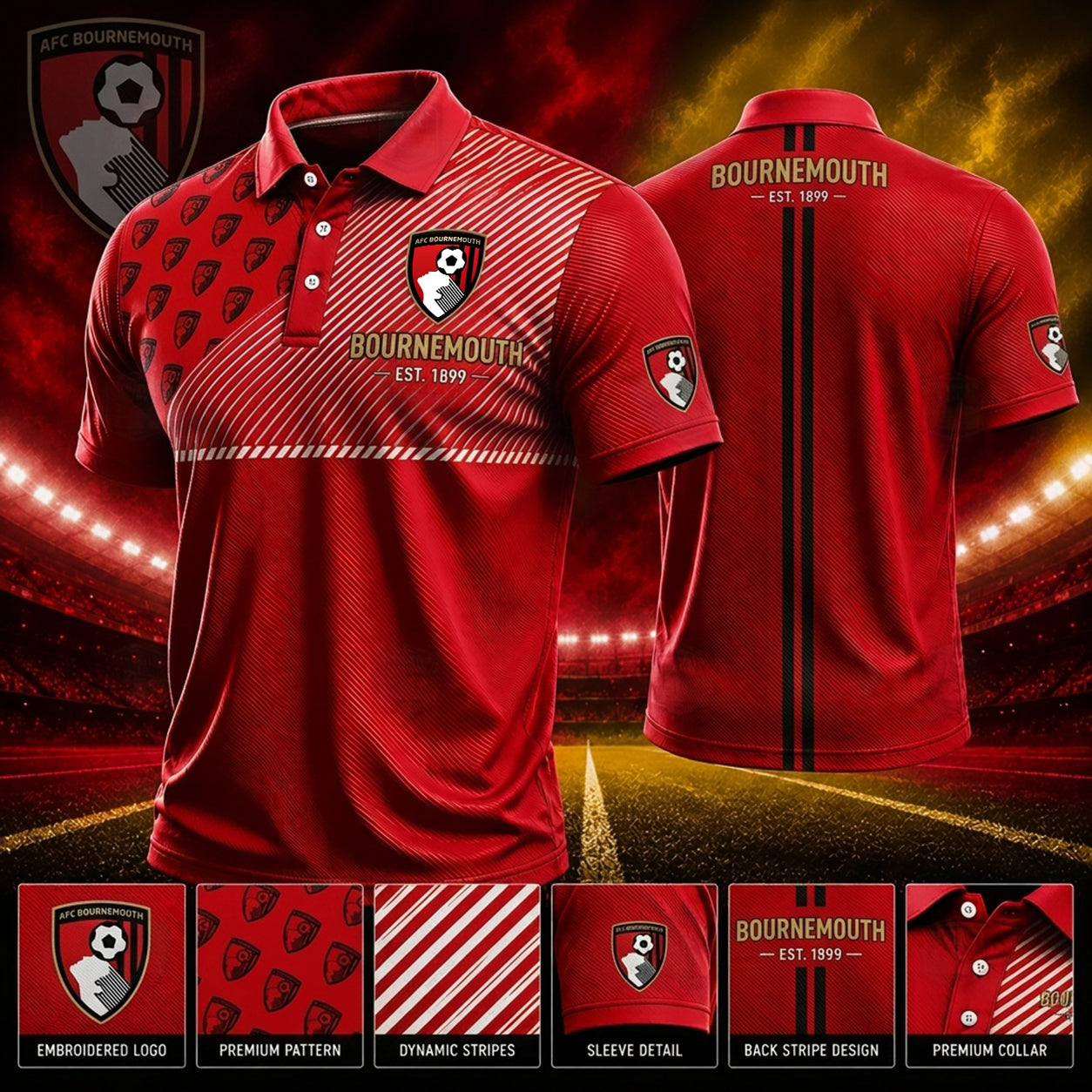PREMIUM EPL X BOU GAMEDAY LUXURY POLO SHIRT 200626