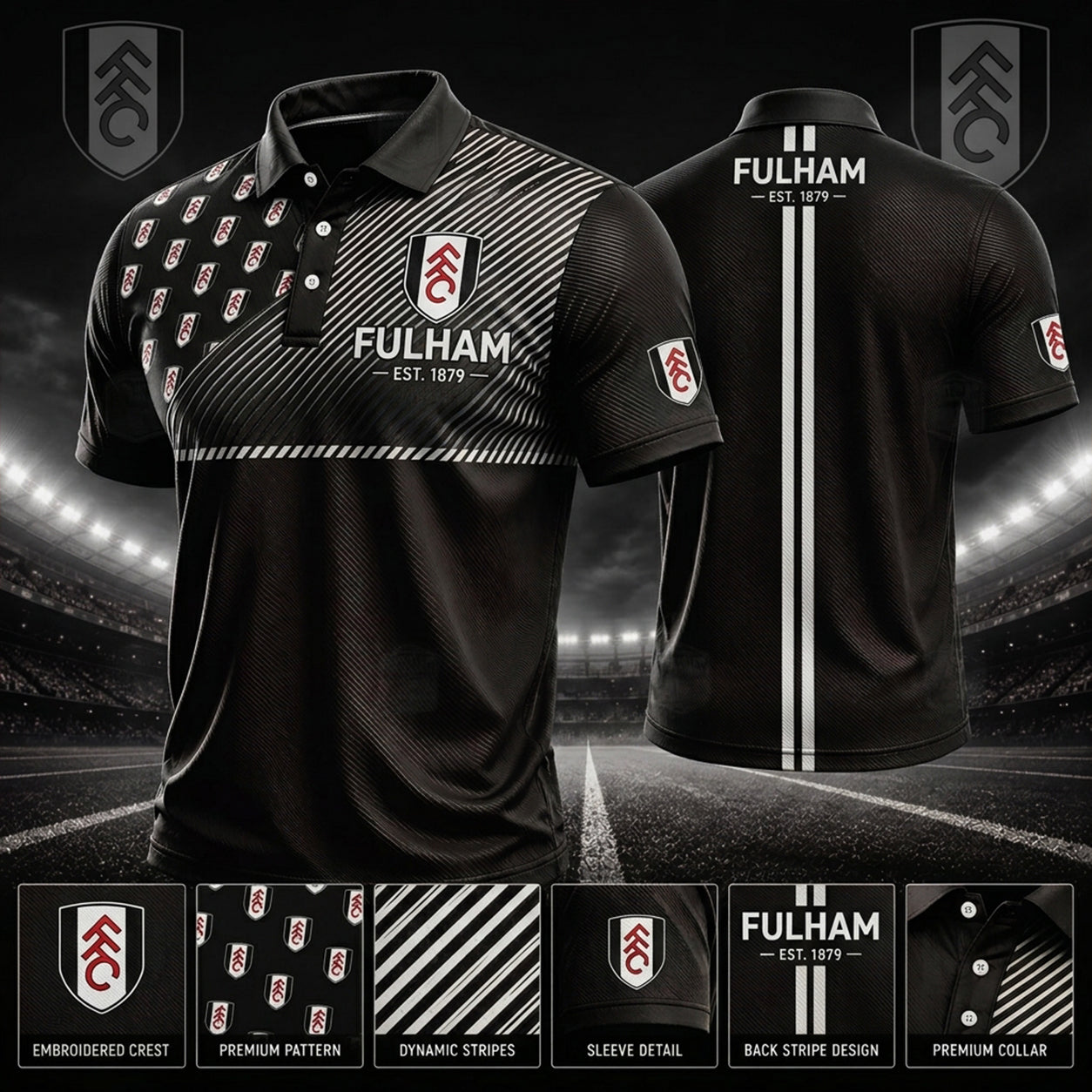 PREMIUM EPL X FUL GAMEDAY LUXURY POLO SHIRT 200626