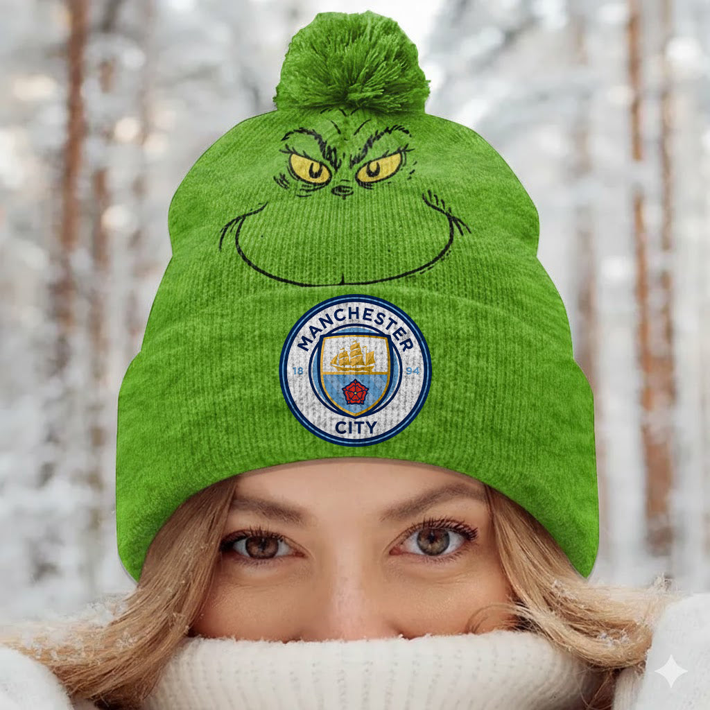 PREMIUM EPL X MANC GRINCH SANTA HAT NDT NHM