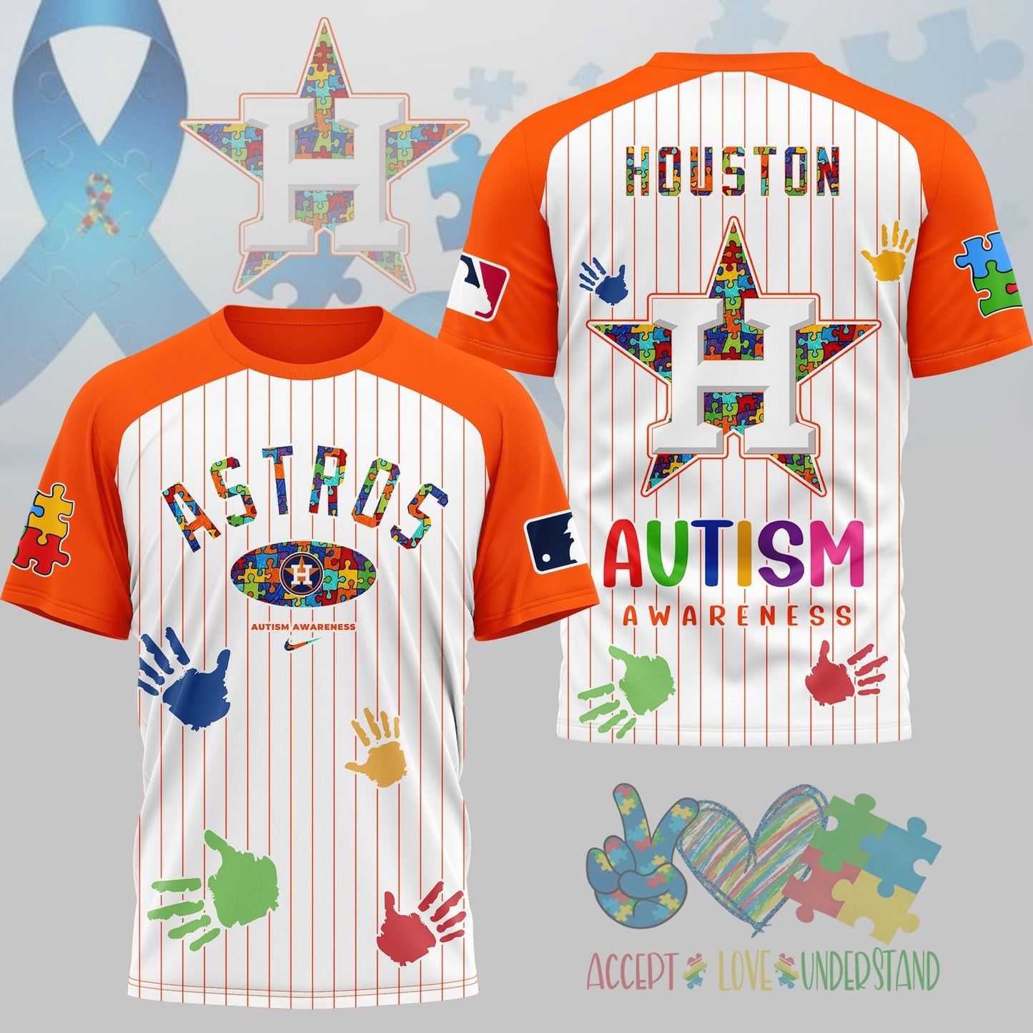 PREMIUM MLB X HA Autism Support 3D Shirt Limited Editions NDT NHM 080426