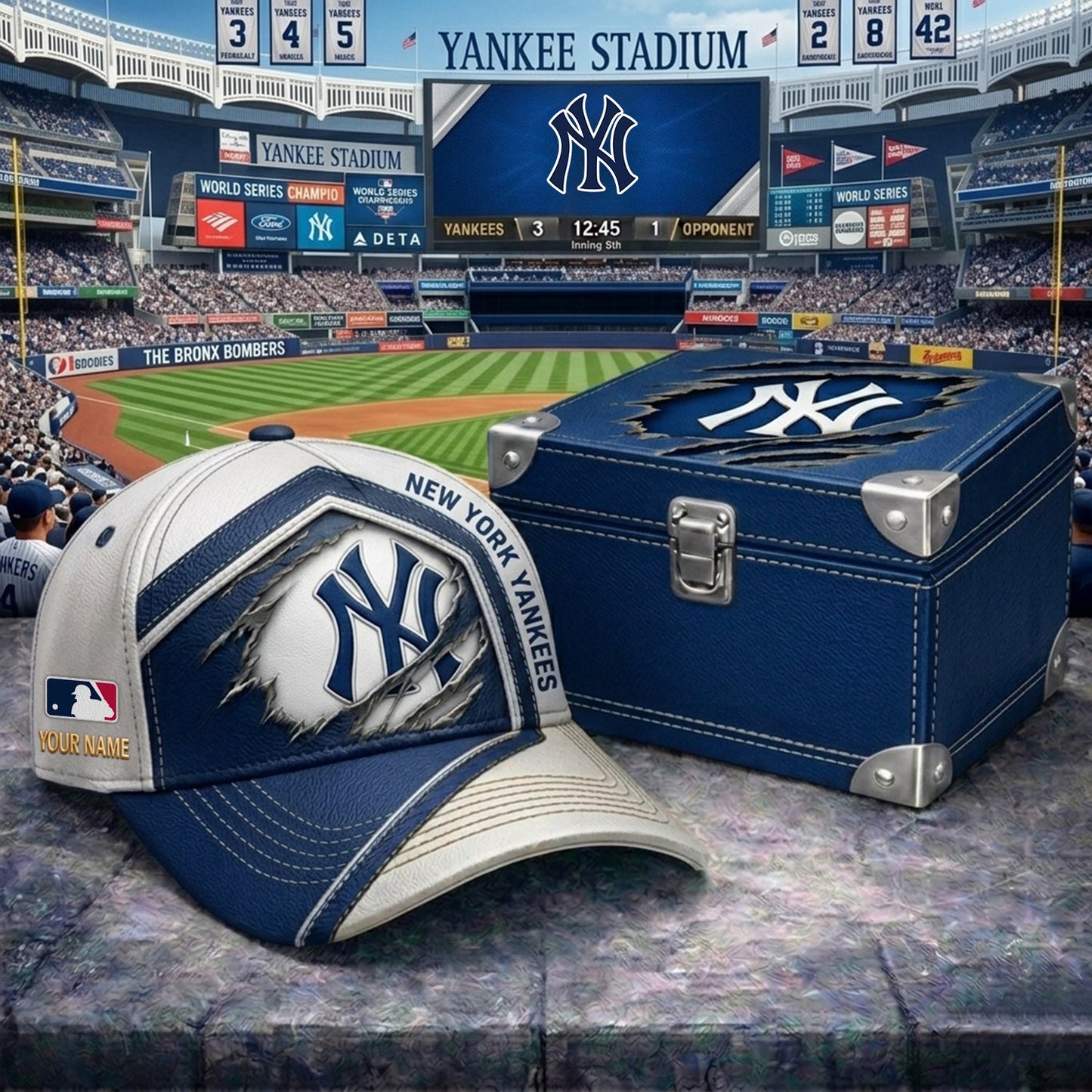 PREMIUM MLB X NYY CRACK CUSTOM NAME HAT NDT NHM 260526