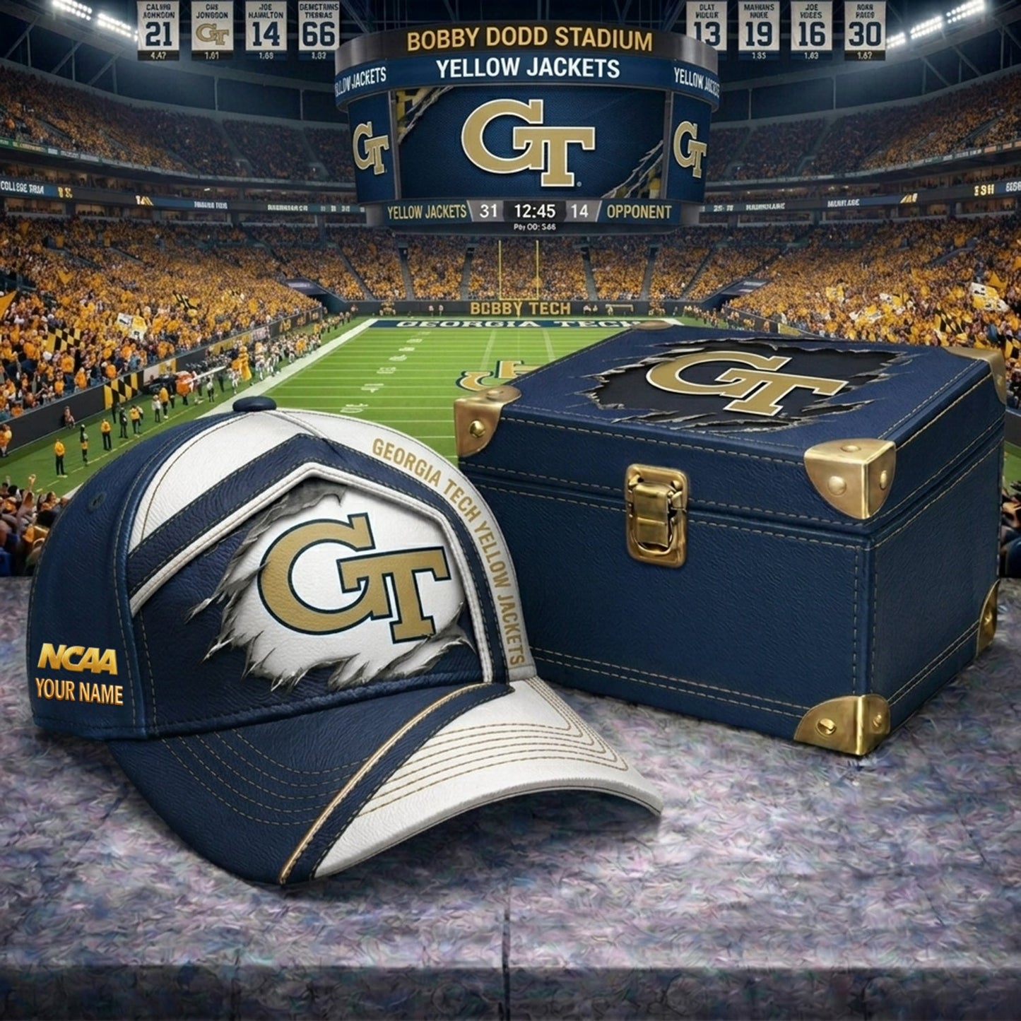 PREMIUM NCAA X GTYJ CRACK CUSTOME HAT V3 NDT NHM 020626