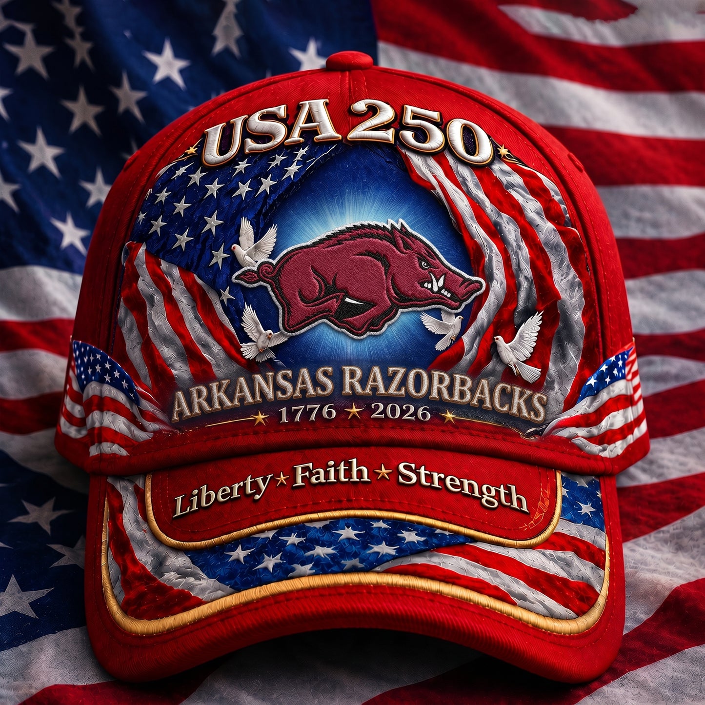 PREMIUM NCAA x ARK 250 Years Anniversary Of Freedom Cap 290626