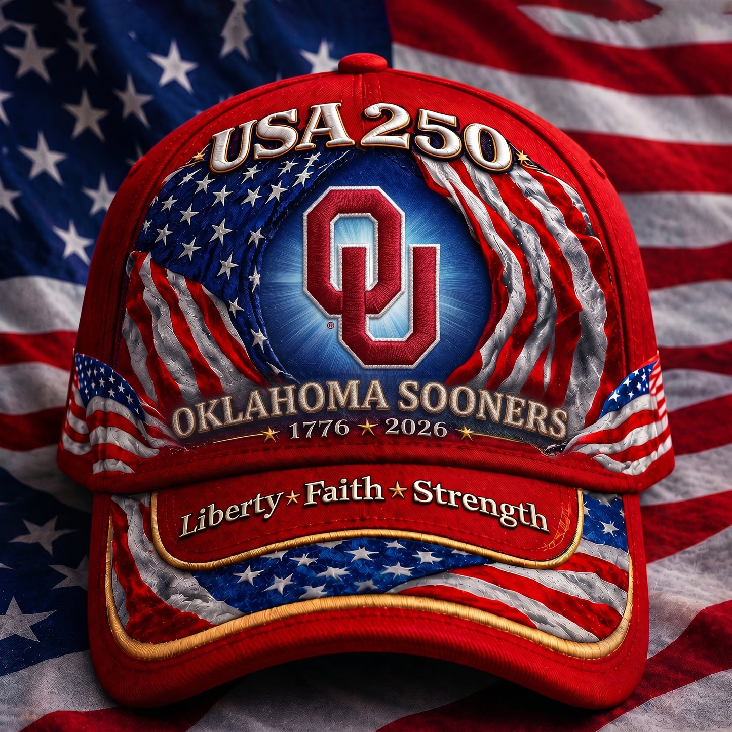PREMIUM NCAA x OKL 250 Years Anniversary Of Freedom Cap 290626