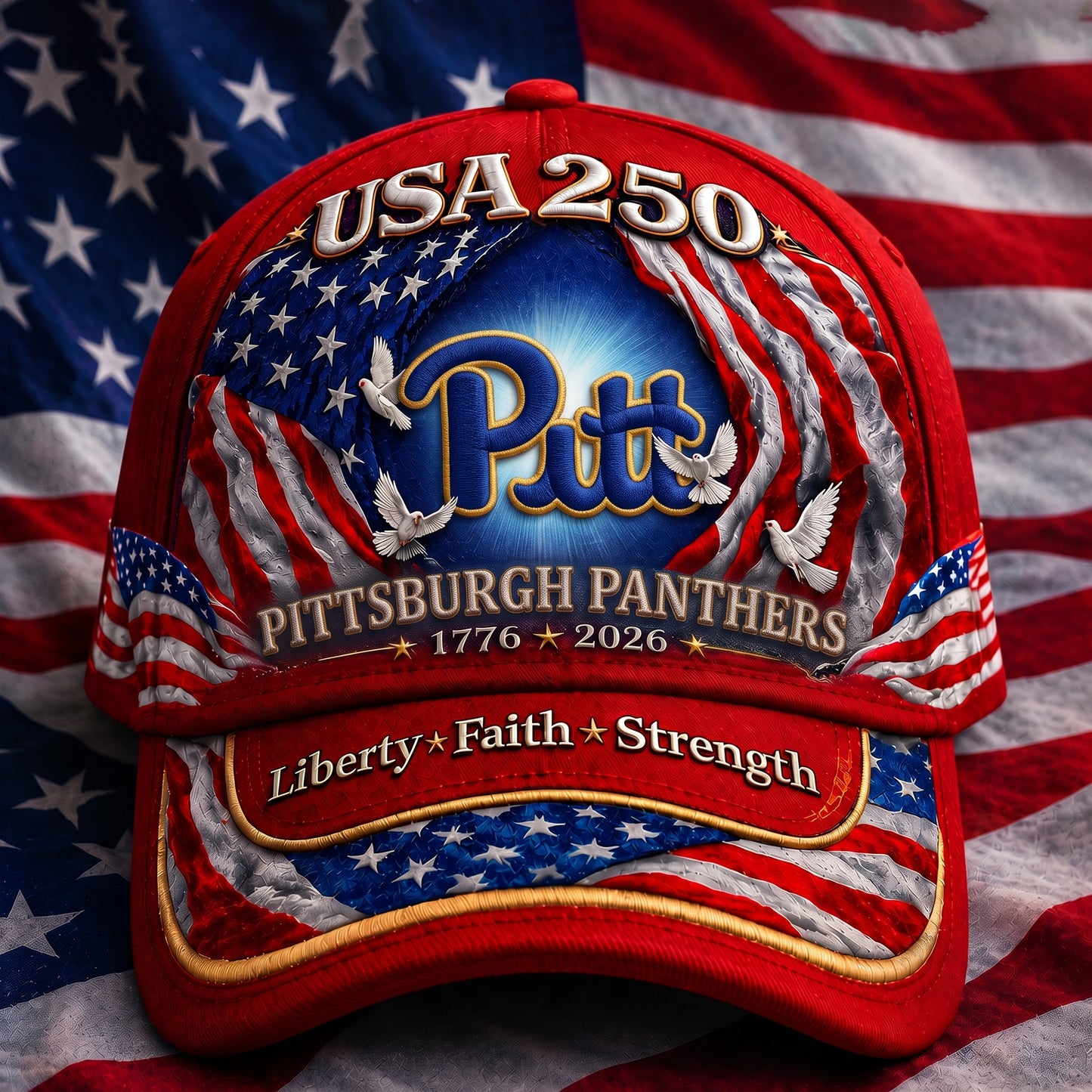 PREMIUM NCAA x PIT 250 Years Anniversary Of Freedom Cap 290626