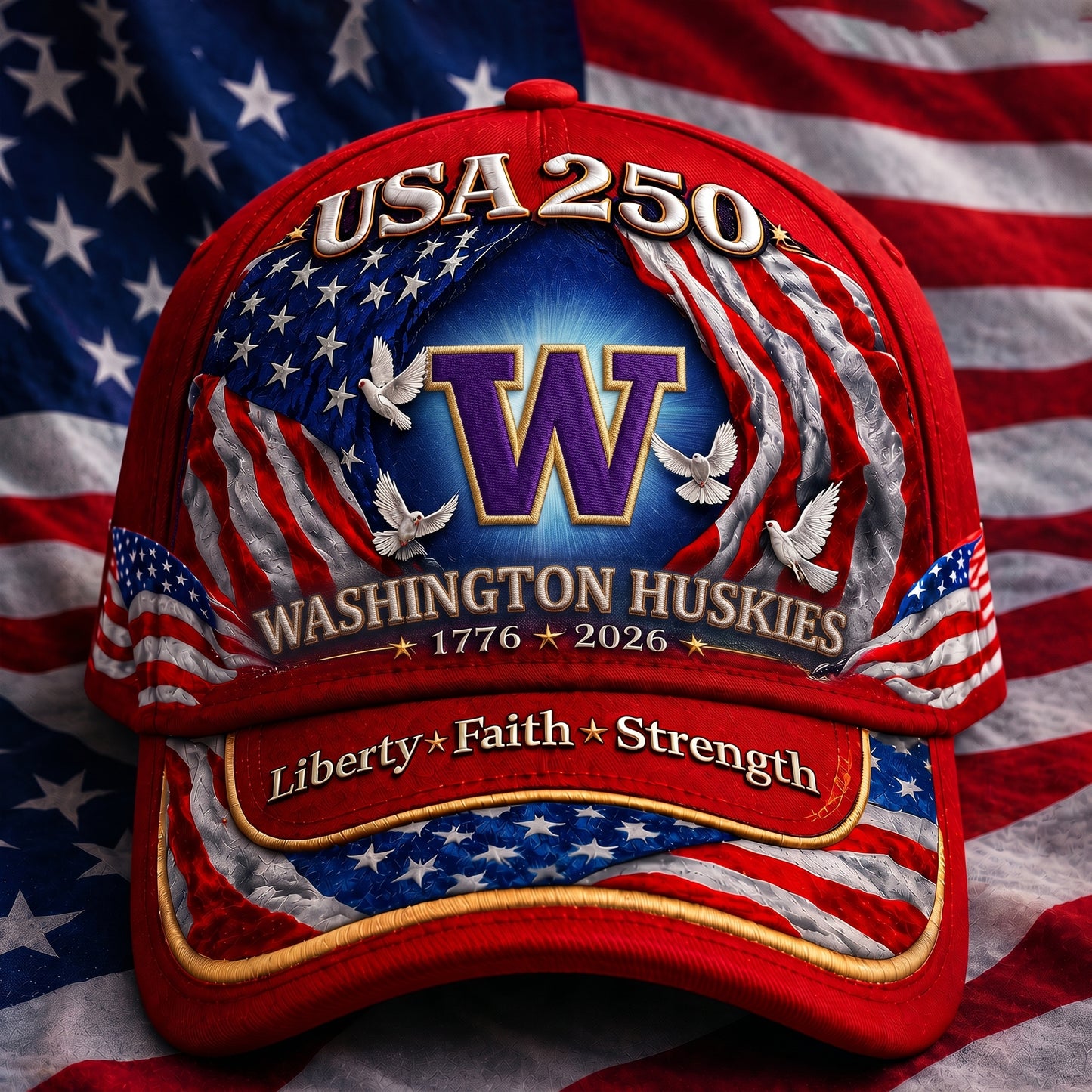 PREMIUM NCAA x WH 250 Years Anniversary Of Freedom Cap 290626