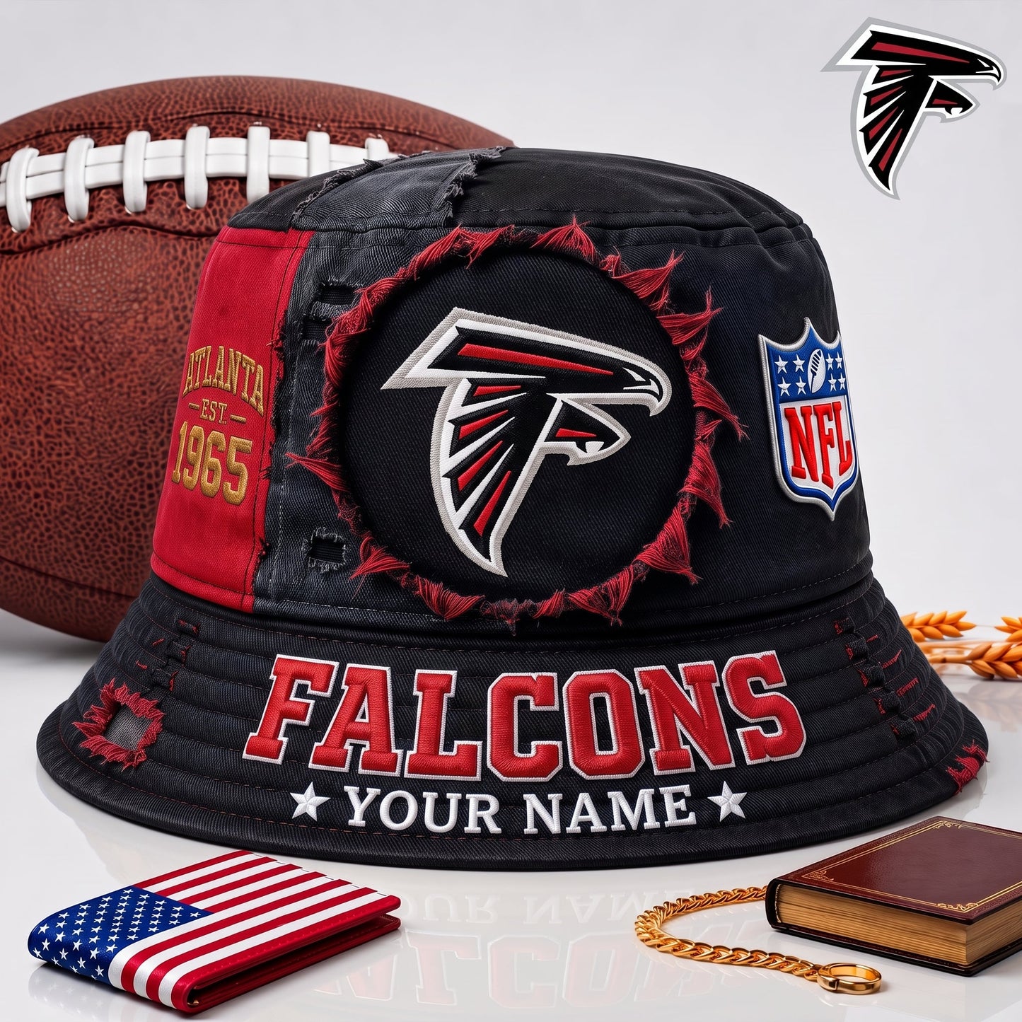 PREMIUM NFL X AF EXCLUSIVE Torn Fabric Legacy Bucket Hat For New Season 290626.