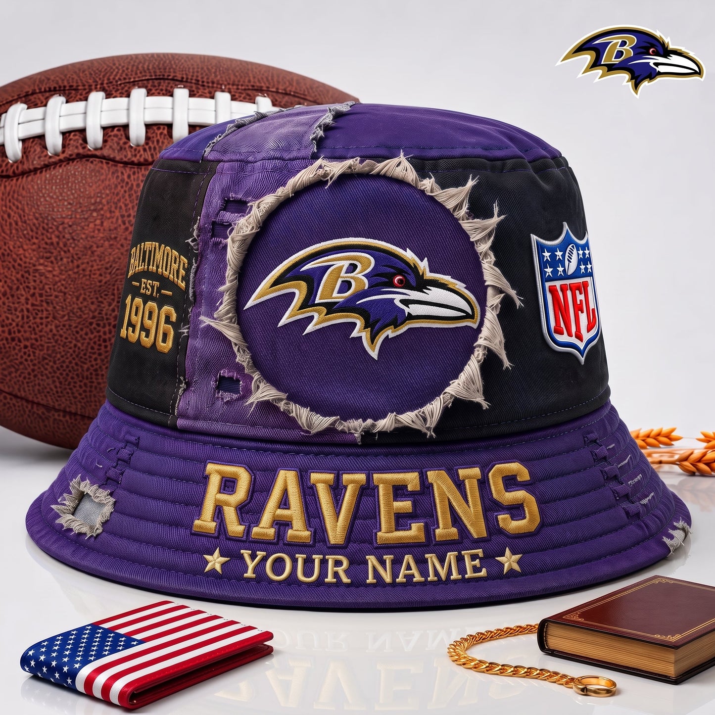 PREMIUM NFL X BR EXCLUSIVE Torn Fabric Legacy Bucket Hat For New Season 290626.