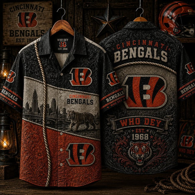 PREMIUM NFL X CIN CLASSIC VINTAGE SILK SHIRT NDT VHM 220626