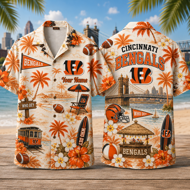 PREMIUM NFL X CIN Personalized Hawaiian Shirt FOR SUMMER HOLIDAY 150626