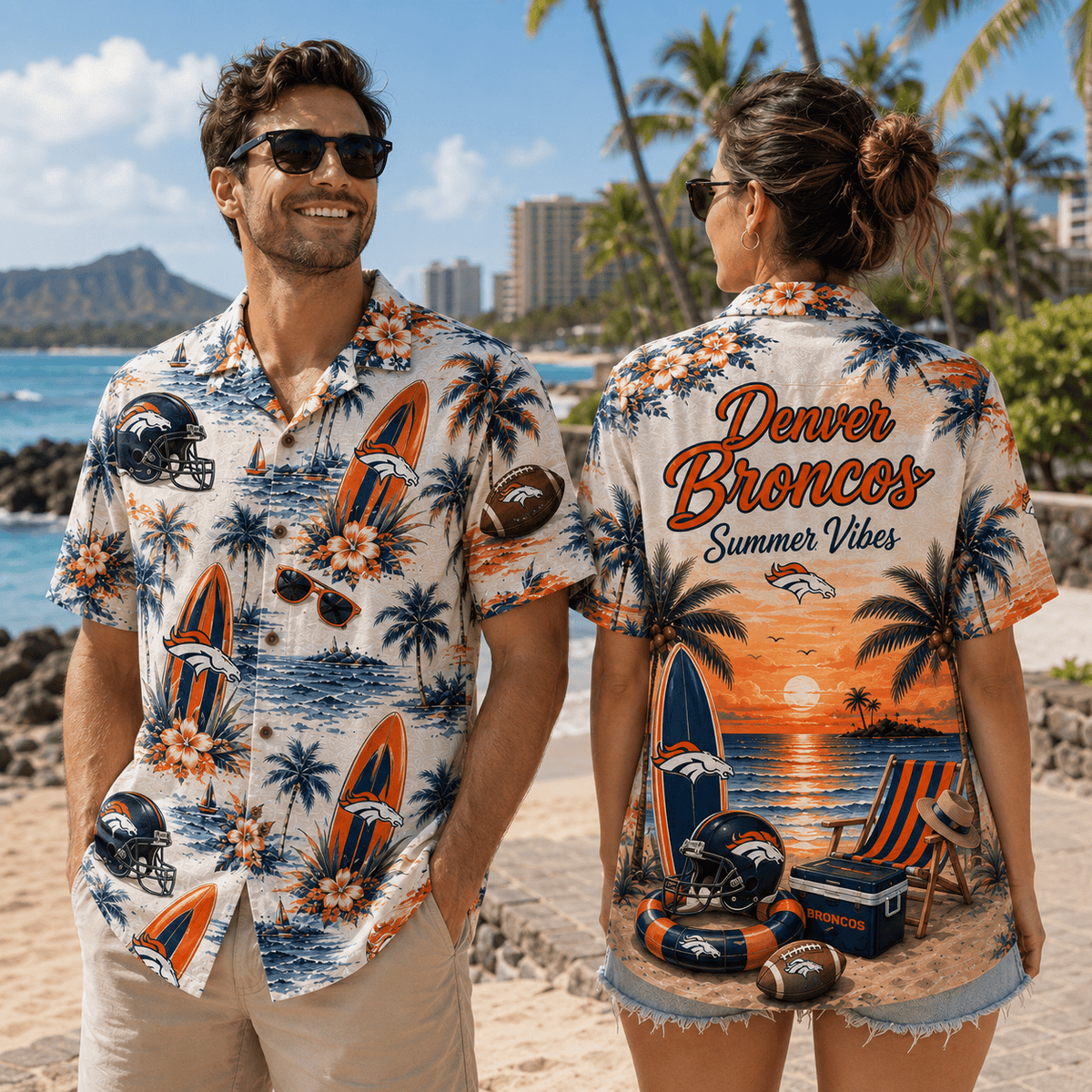 PREMIUM NFL X DEN Summer Vibes Premium Hawaiian Shirt Limited Edition NDT NHM 100626