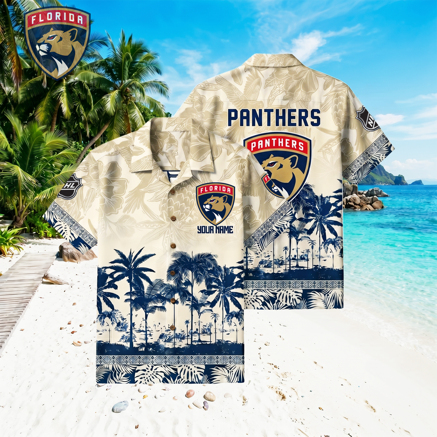 PREMIUM NHL X FP Floral With Parrots Hawaiian Shirt NDT VHM 060526