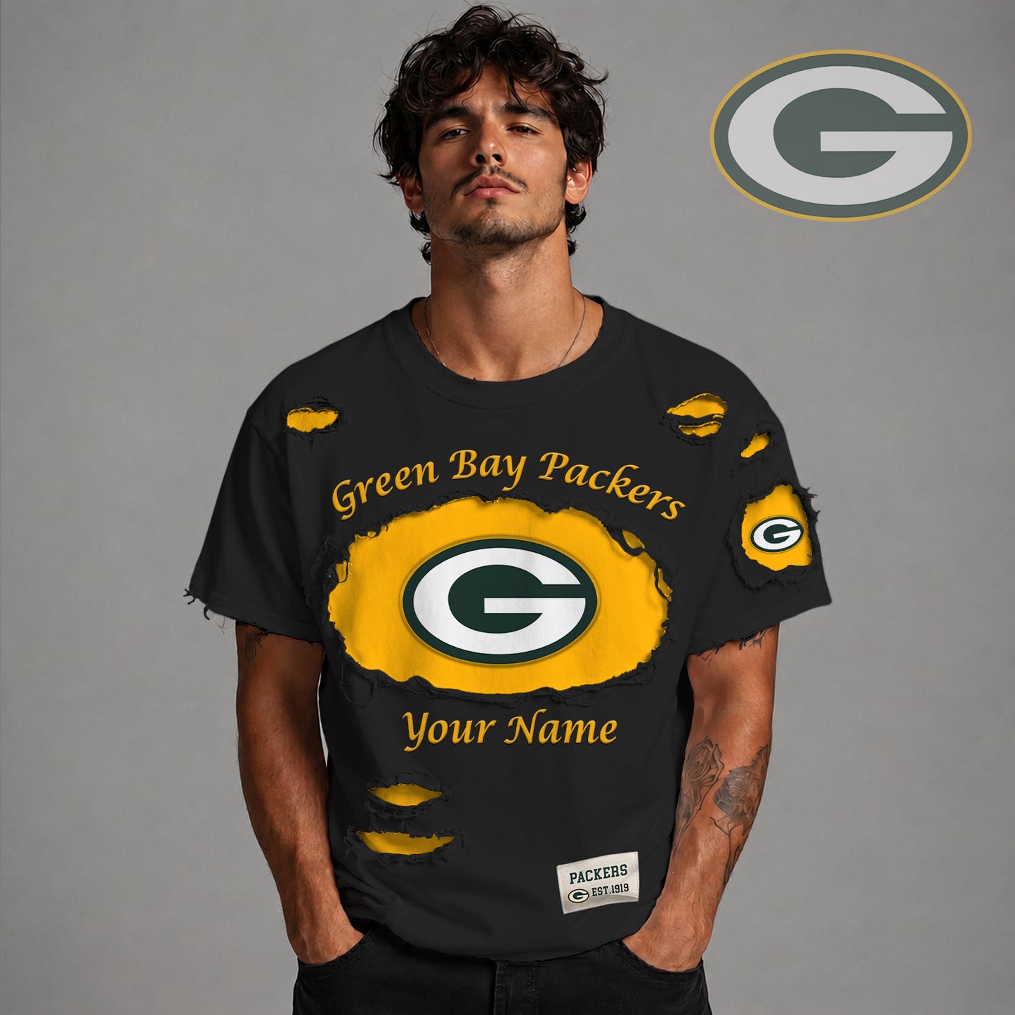 PREMIUM NFL X GB LUXURY CREW-Neck T-Shirt V3 FOR SUMMER HOLIDAY 180626