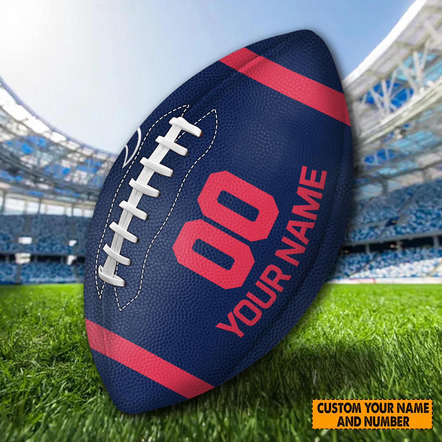 PREMIUM NFL X HOU Personalized Rugby Ball For Fan - Limited Edition NDT TDT