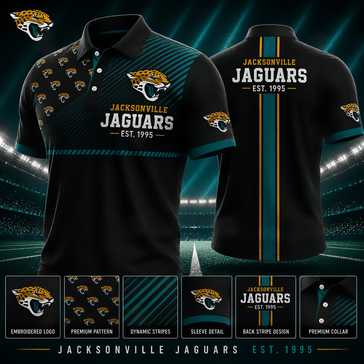 PREMIUM NFL X JAC GAMEDAY LUXURY POLO SHIRT 190626