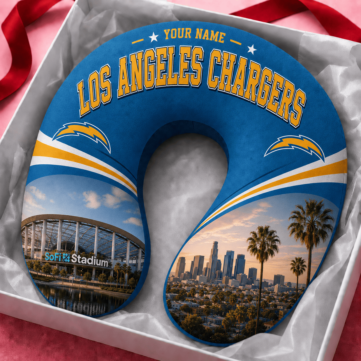 PREMIUM NFL X LAC Special New Neck Pillow Custom Name 100626