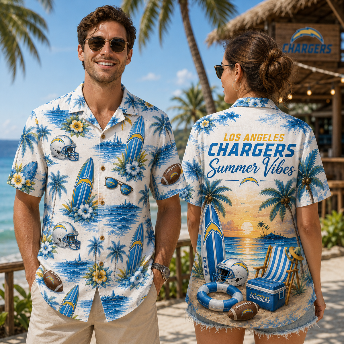 PREMIUM NFL X LAC Summer Vibes Premium Hawaiian Shirt Limited Edition NDT NHM 100626