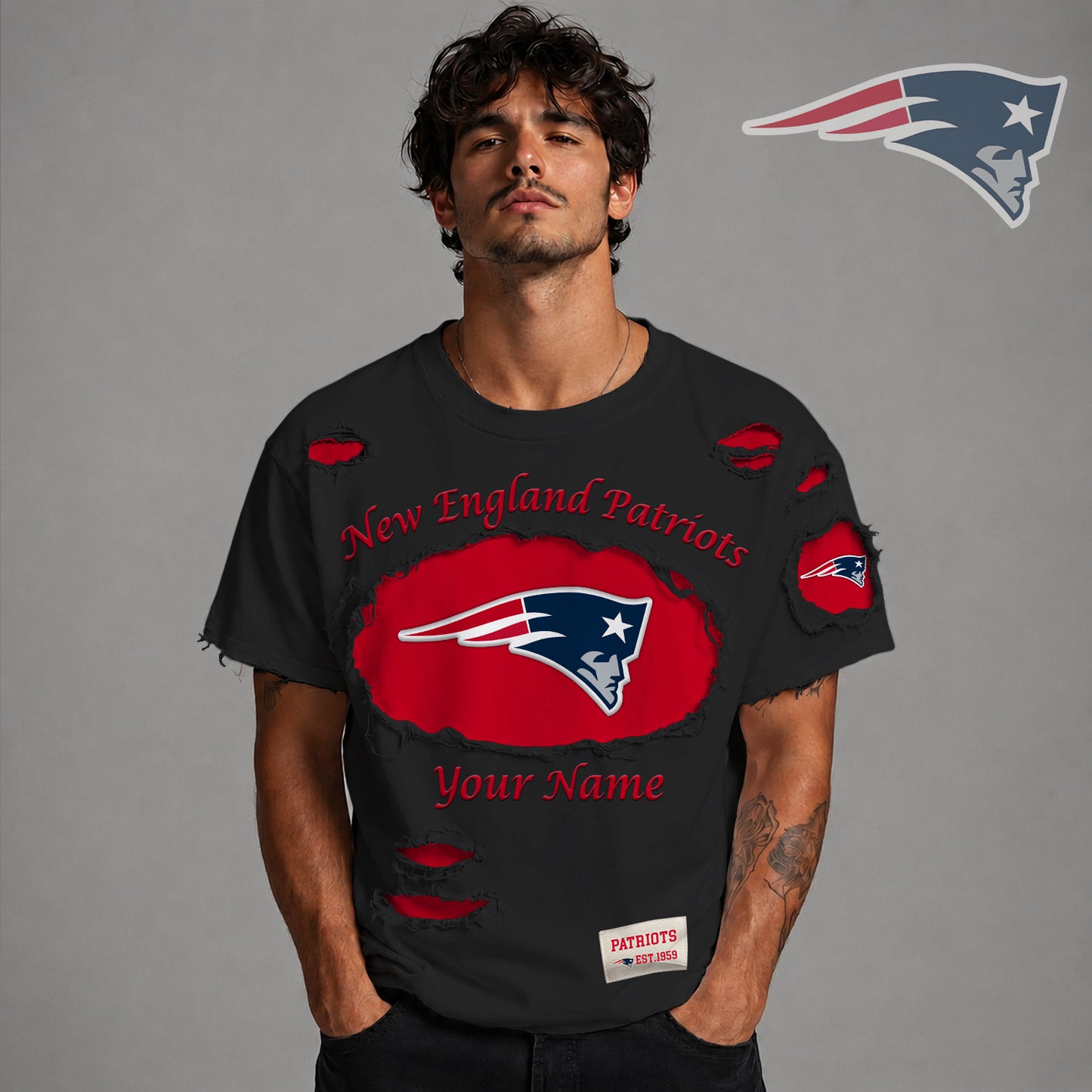 PREMIUM NFL X NE LUXURY CREW-Neck T-Shirt V3 FOR SUMMER HOLIDAY 180626