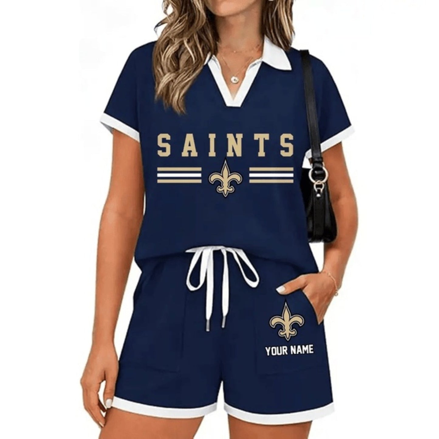 PREMIUM NFL X NO Retro Athletic Contrast Polo Set FOR SUMMER HOLIDAY NDT NHM 100626