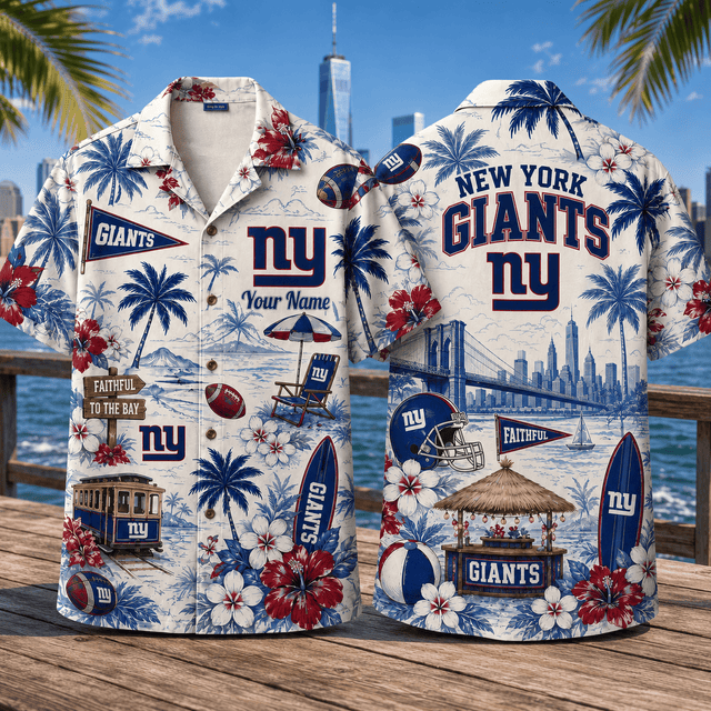 PREMIUM NFL X NYG Personalized Hawaiian Shirt FOR SUMMER HOLIDAY 150626