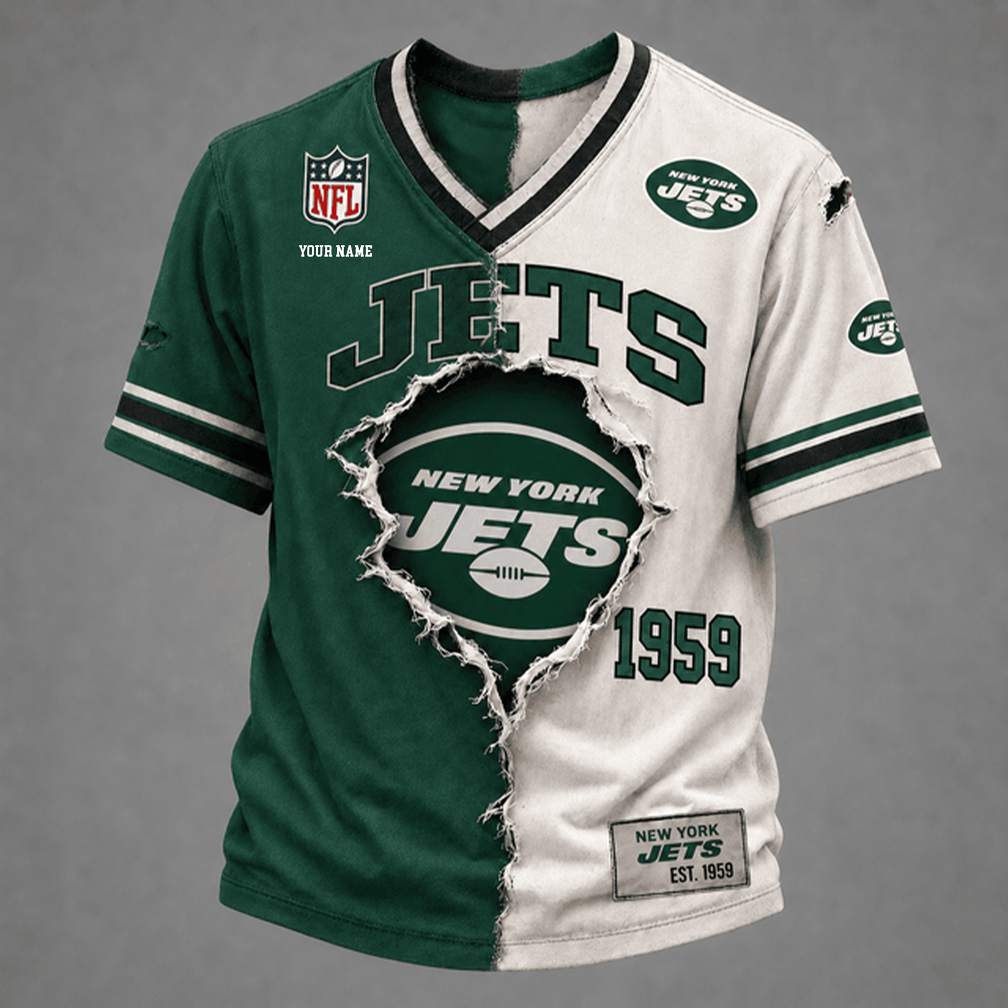 PREMIUM NFL X NYJ GAME DAY V-Neck T Shirt FOR SUMMER HOLIDAY NDT VHM 050626