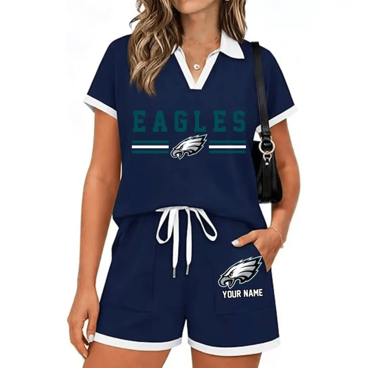 PREMIUM NFL X PHI Retro Athletic Contrast Polo Set FOR SUMMER HOLIDAY NDT NHM 100626