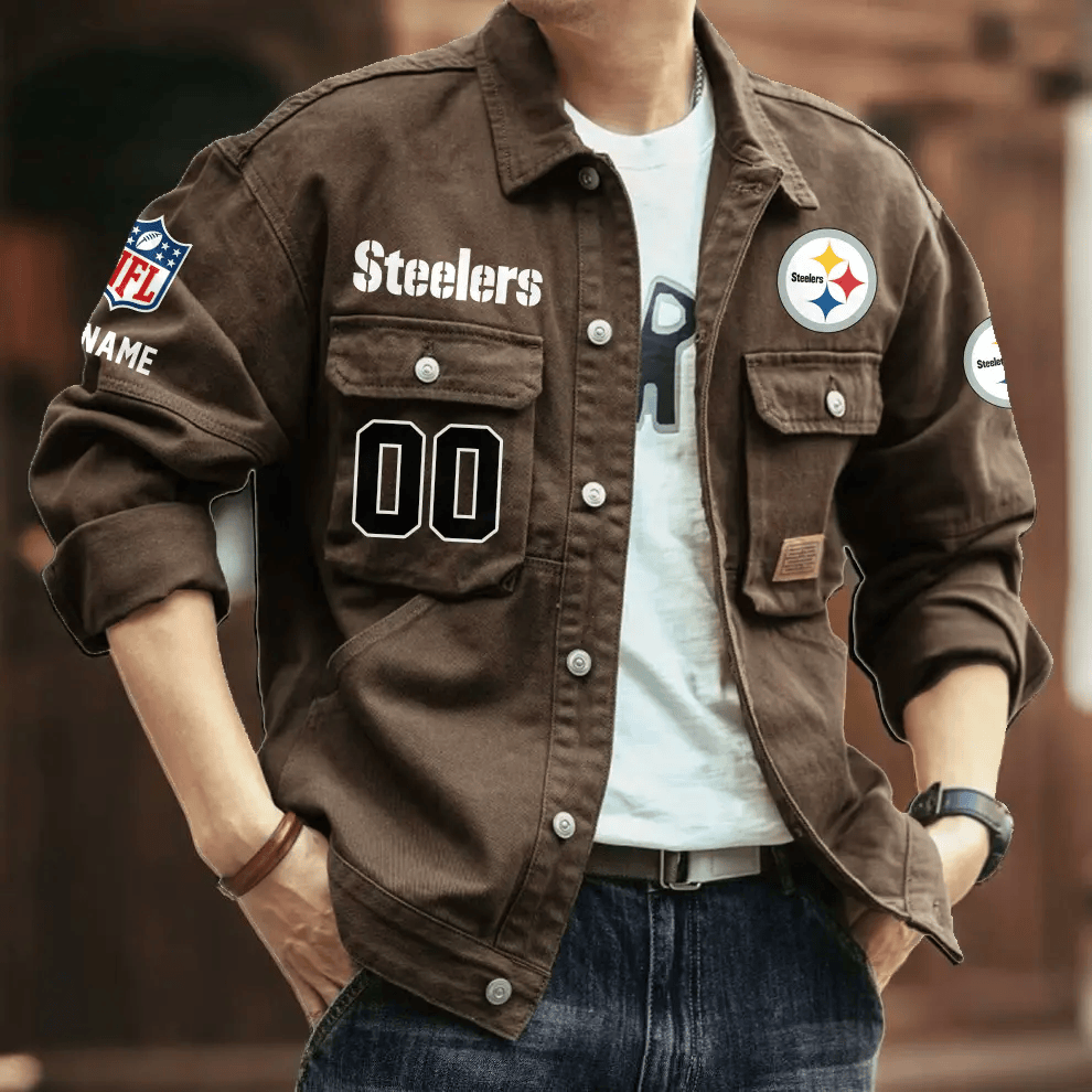 PREMIUM NFL X PS Men's Denim Autumn Jackets NDT VHM 090626