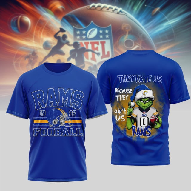 PREMIUM NFL X RAM GRINCH 3D SHIRT NDT NHM