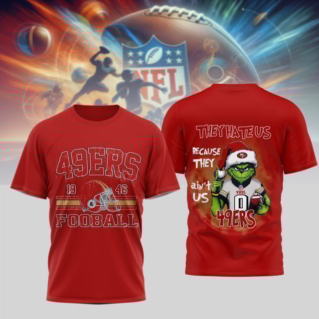 PREMIUM NFL X SF GRINCH 3D SHIRT NDT NHM