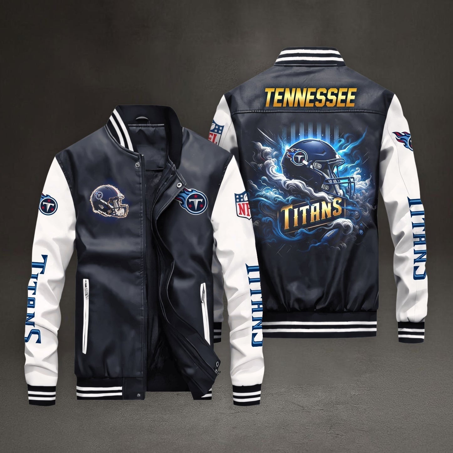 PREMIUM NFL X TEN LEATHER BOMBER JACKET NDT NHM