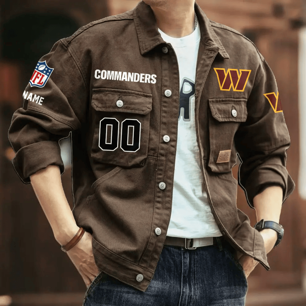 PREMIUM NFL X WC Men's Denim Autumn Jackets NDT VHM 090626