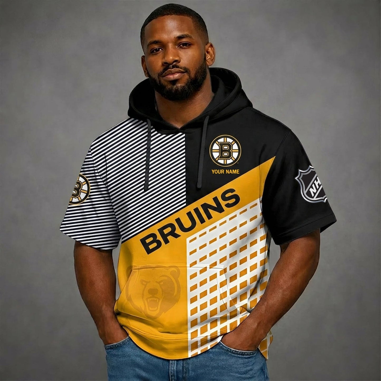 PREMIUM NHL X BB Short Sleeve Hoodie SHIRT FOR SUMMER HOLIDAY V3 NDT NHM 180526