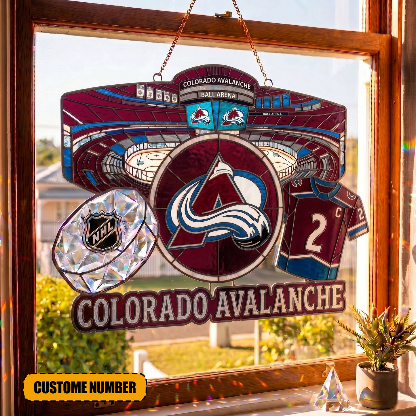 PREMIUM NHL X CA Suncatcher Custom Name Limited Edition NDT VHM 240426