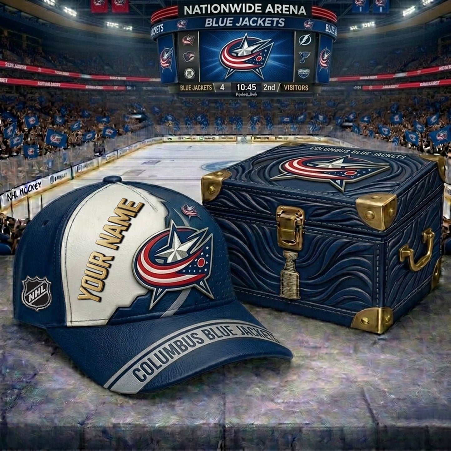 PREMIUM NHL X CBJ CRACK CUSTOM NAME V4 HAT NDT NHM 200426