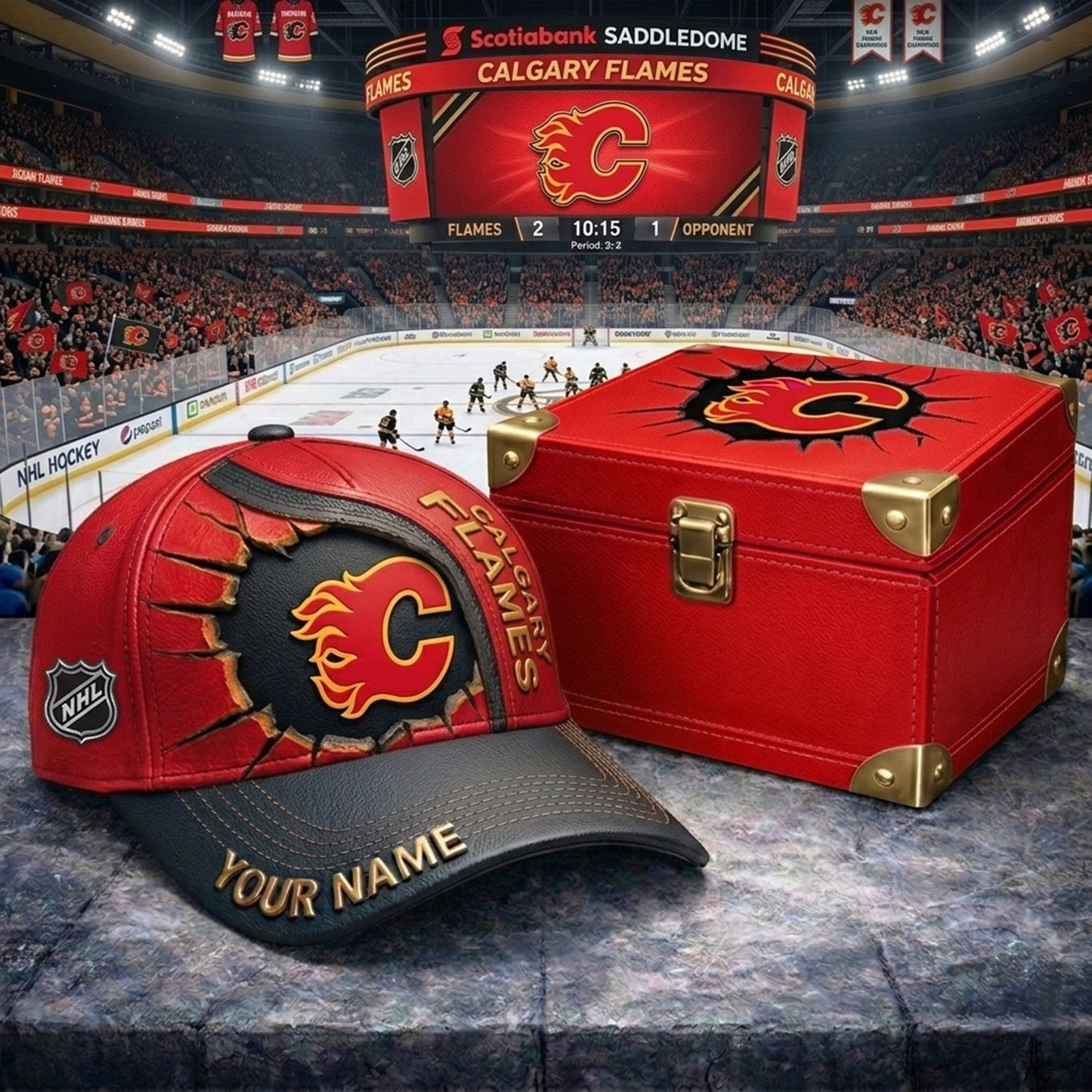 PREMIUM NHL X CF CRACK CUSTOM NAME HAT NDT NHM 140426