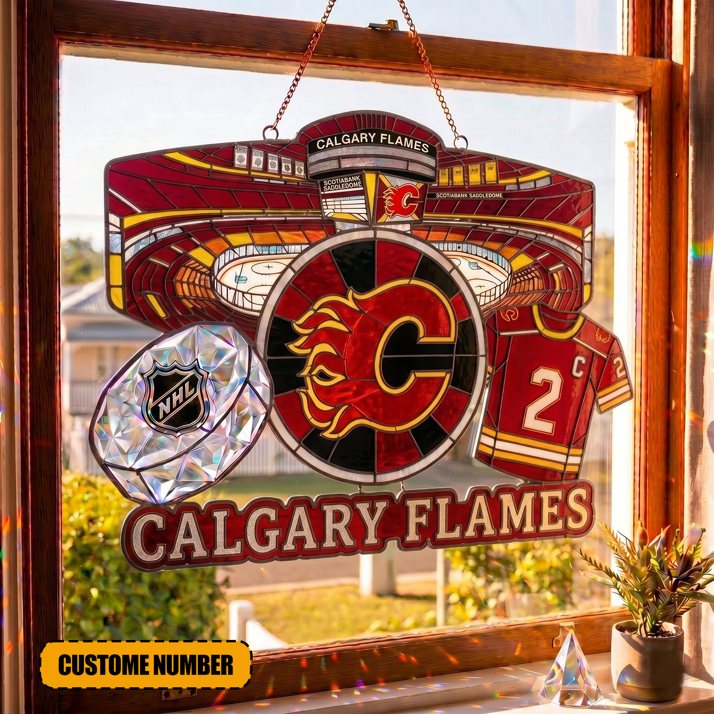 PREMIUM NHL X CF Suncatcher Custom Name Limited Edition NDT VHM 240426