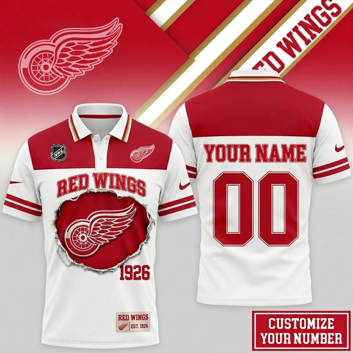 PREMIUM NHL X DRW CLASSIC POLO SHIRT LIMITED EDITIONS NDT NHM 010626