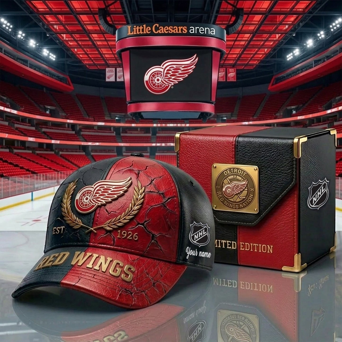 PREMIUM NHL X DRW CRACK CUSTOM NAME V6 HAT NDT NHM 230426
