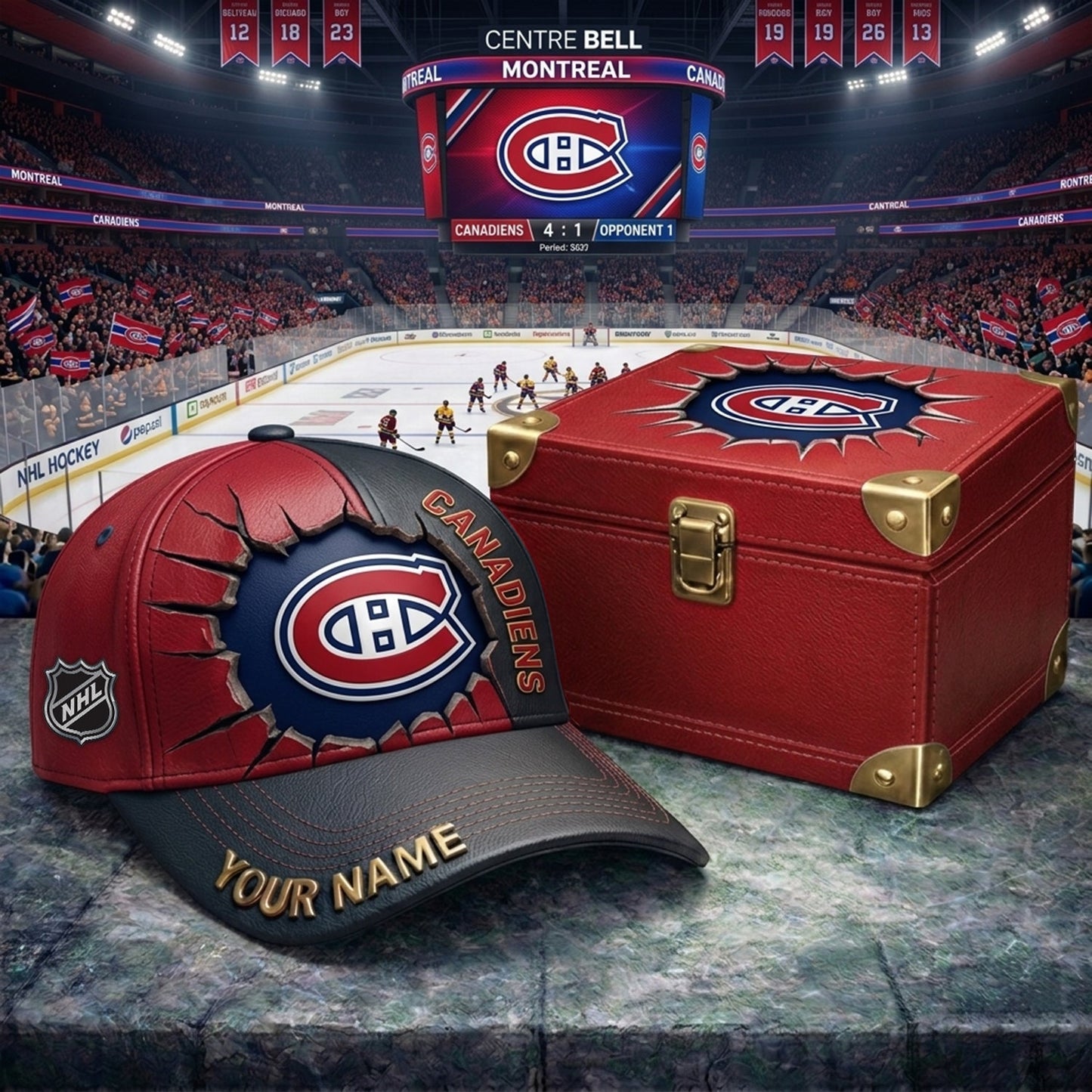 PREMIUM NHL X MC CRACK CUSTOM NAME HAT NDT NHM 140426