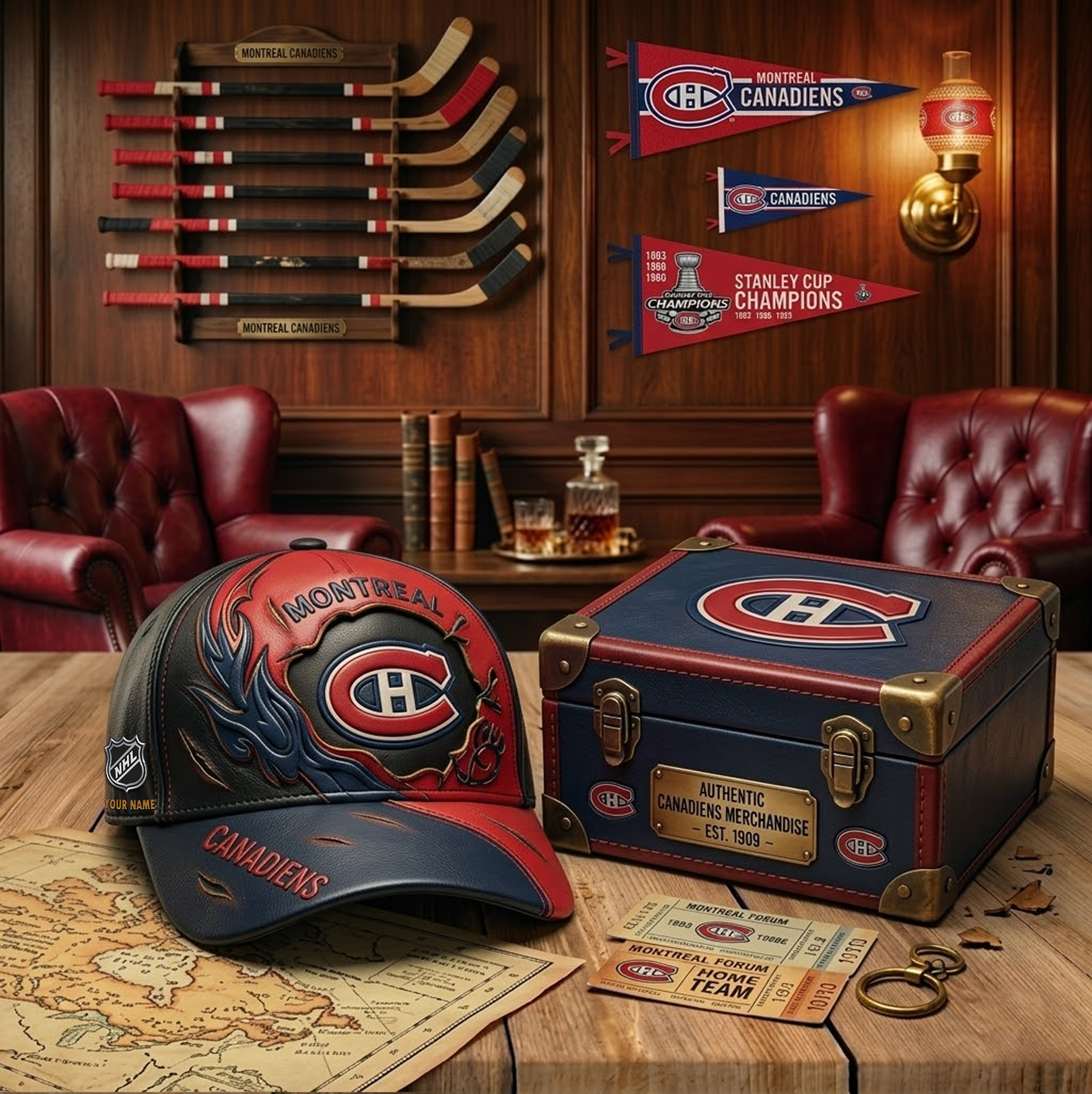 PREMIUM NHL X MC VINTAGE CUSTOME NAME HAT NDT VHM 180426