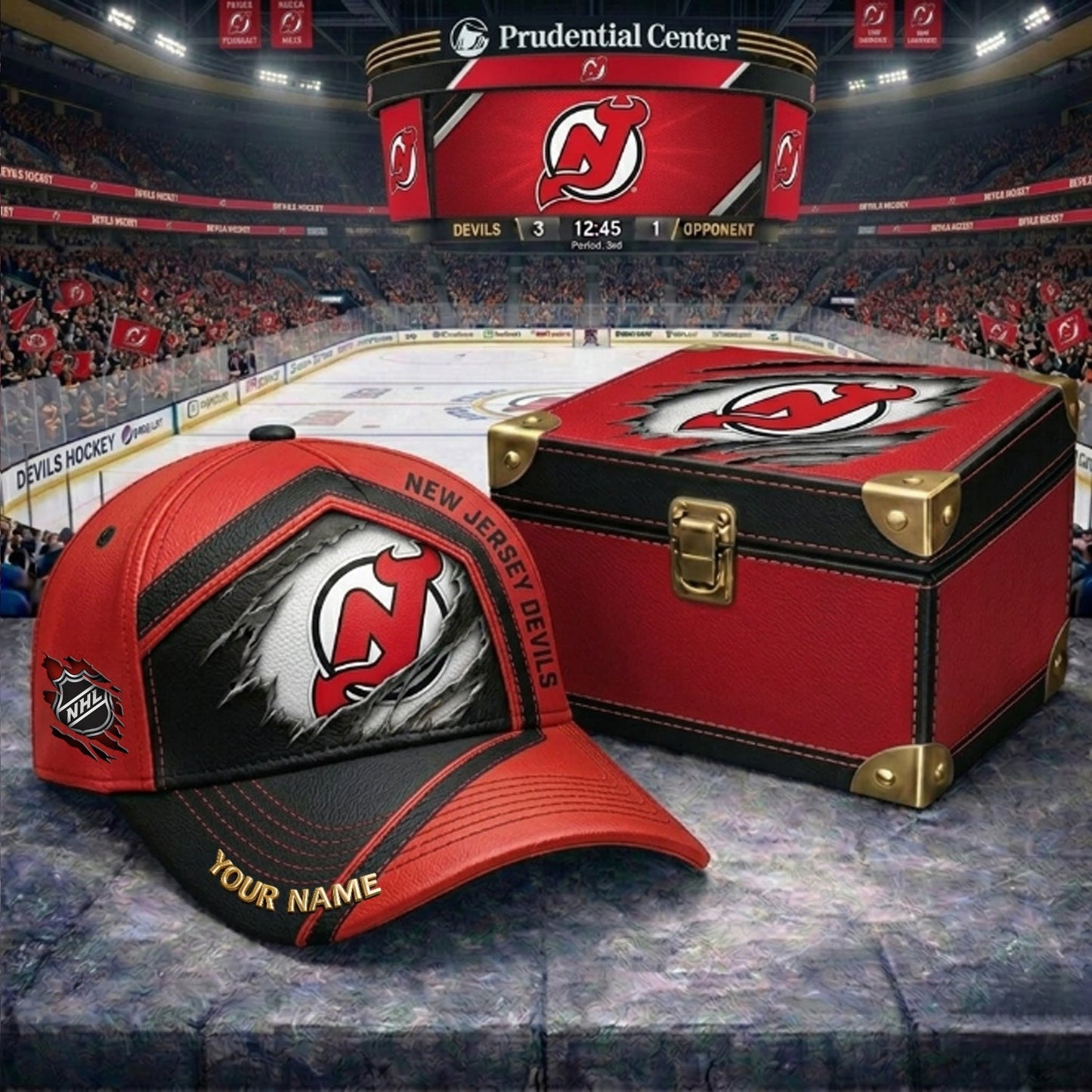PREMIUM NHL X NJD CRACK CUSTOM NAME V3 PLUS HAT NDT NHM 210426