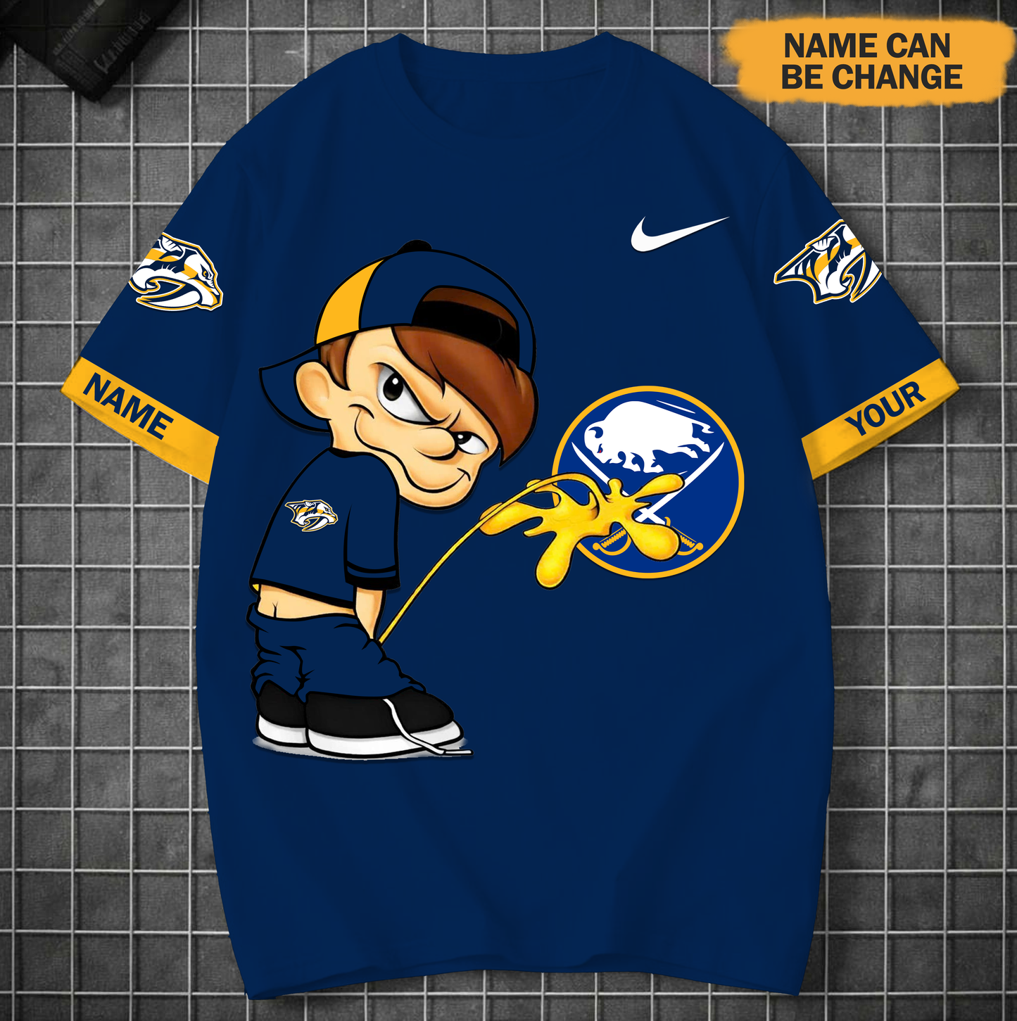 PREMIUM NHL X NP Funny Peeing Boy New Tshirt Custom Name NDT VHM 160426