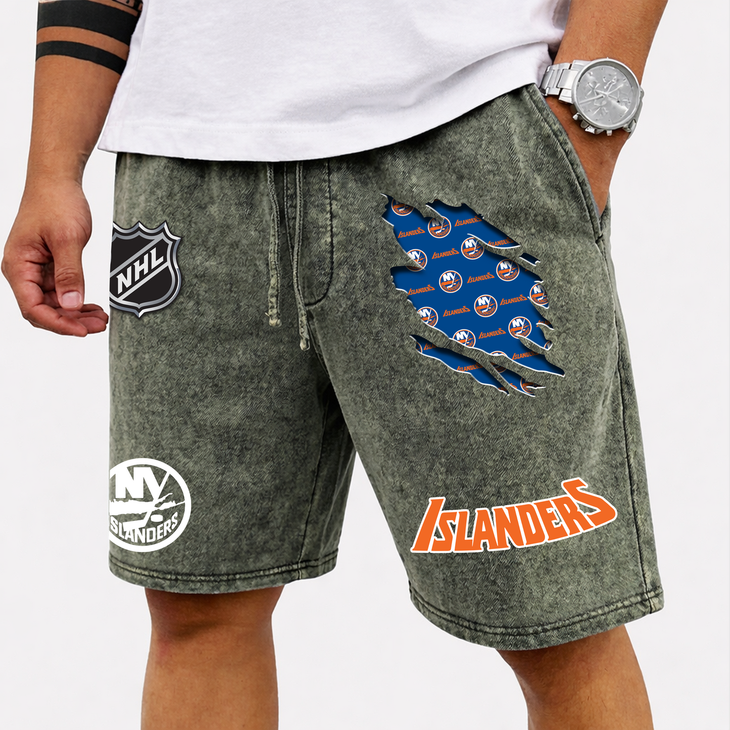 PREMIUM NHL X NYI WASH SHORT FOR SUMMERS HOLIDAY V2 NDT VHM 080426