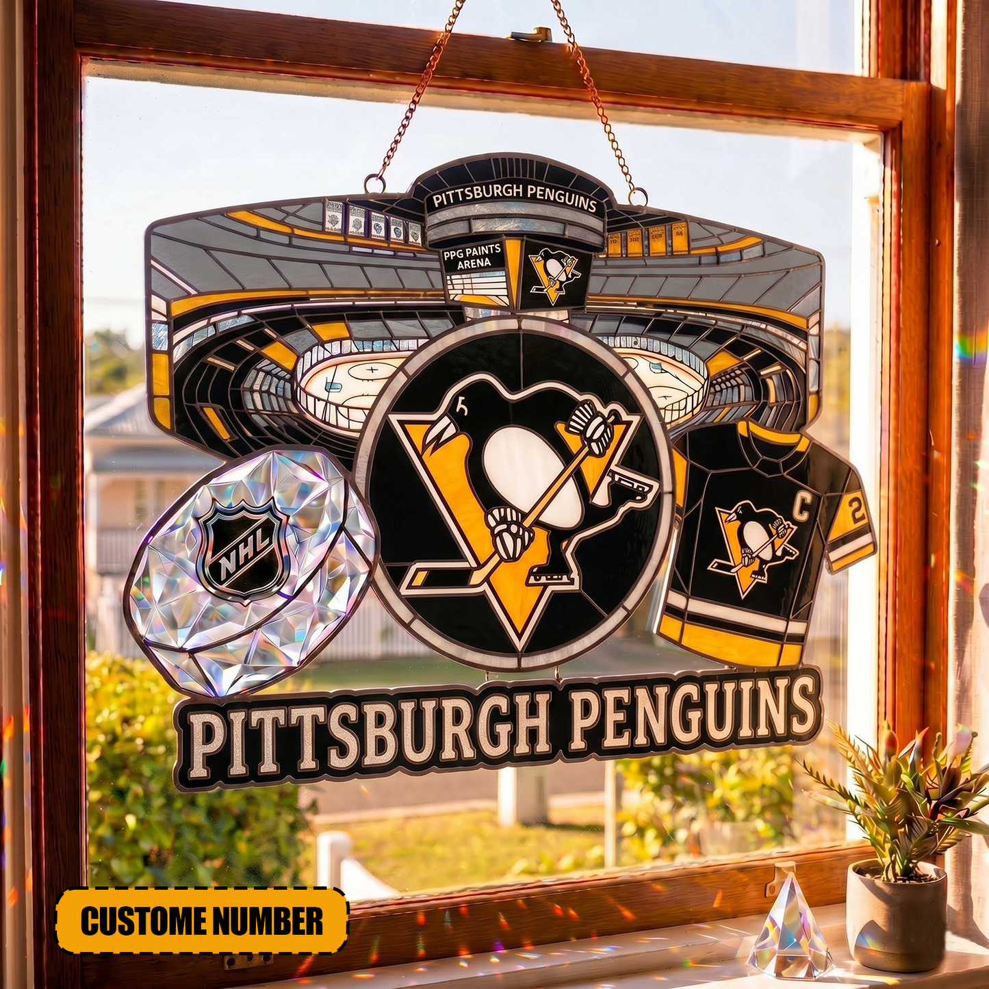 PREMIUM NHL X PP Suncatcher Custom Name Limited Edition NDT VHM 240426