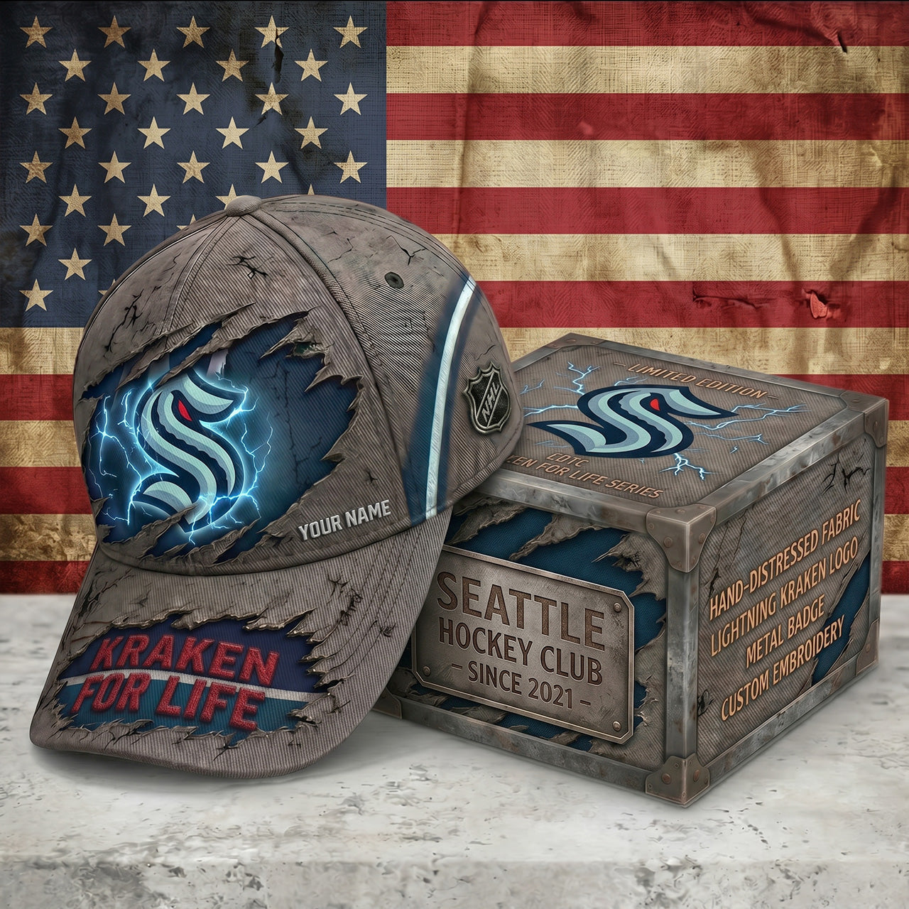 PREMIUM NHL X SK RETRO VINTAGE CUSTOM NAME HAT LIMIED EDITIONS NDT NTN 190526