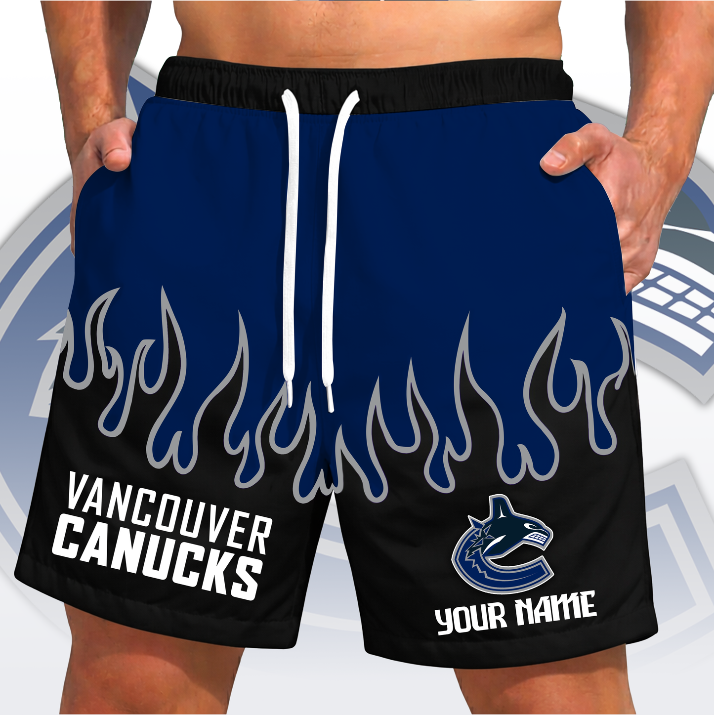 PREMIUM NHL X VC Fire Flame Short Pants Custom Name Limited Edition NDT VHM 200426