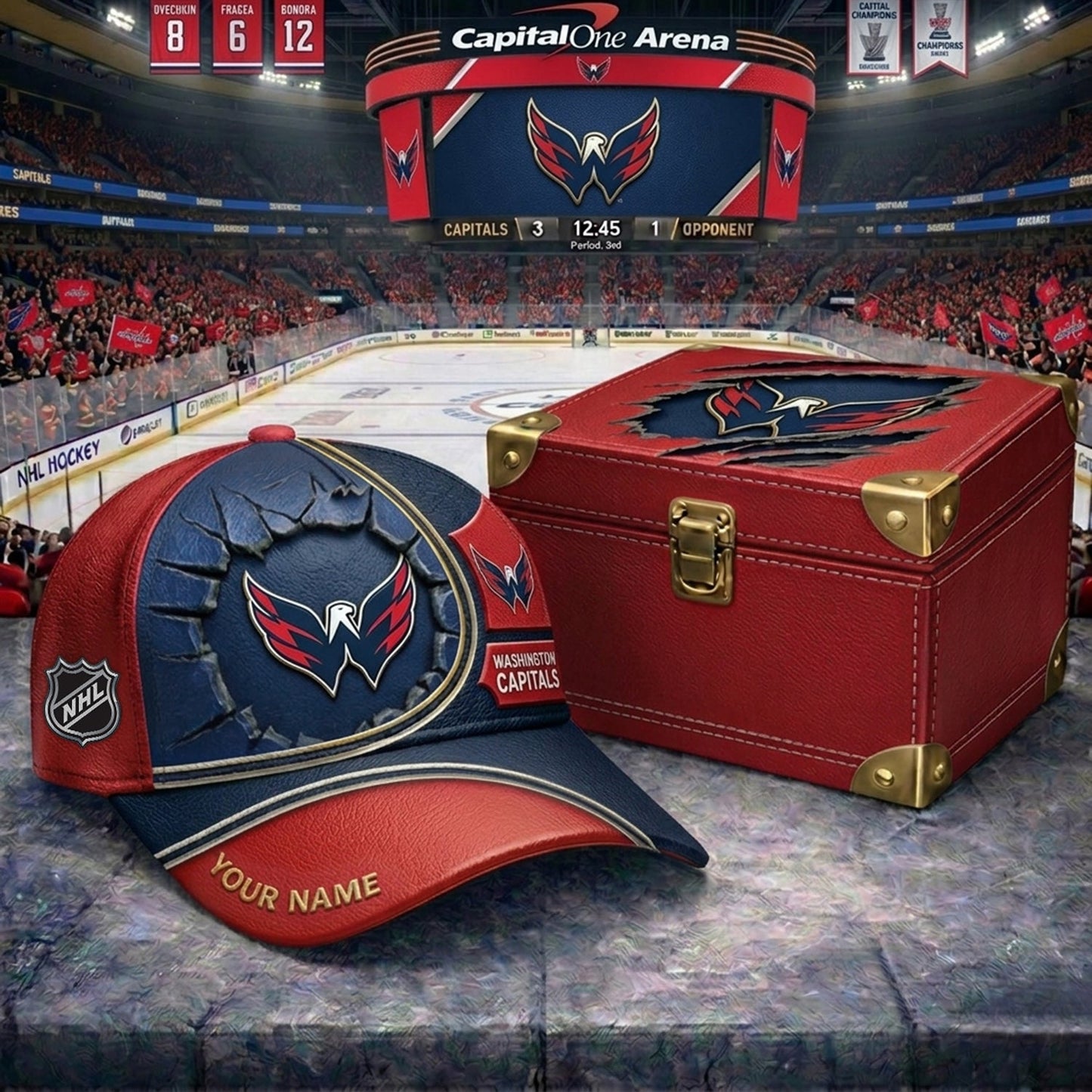 PREMIUM NHL X WC CRACK CUSTOM NAME HAT V303 NDT NHM 150526