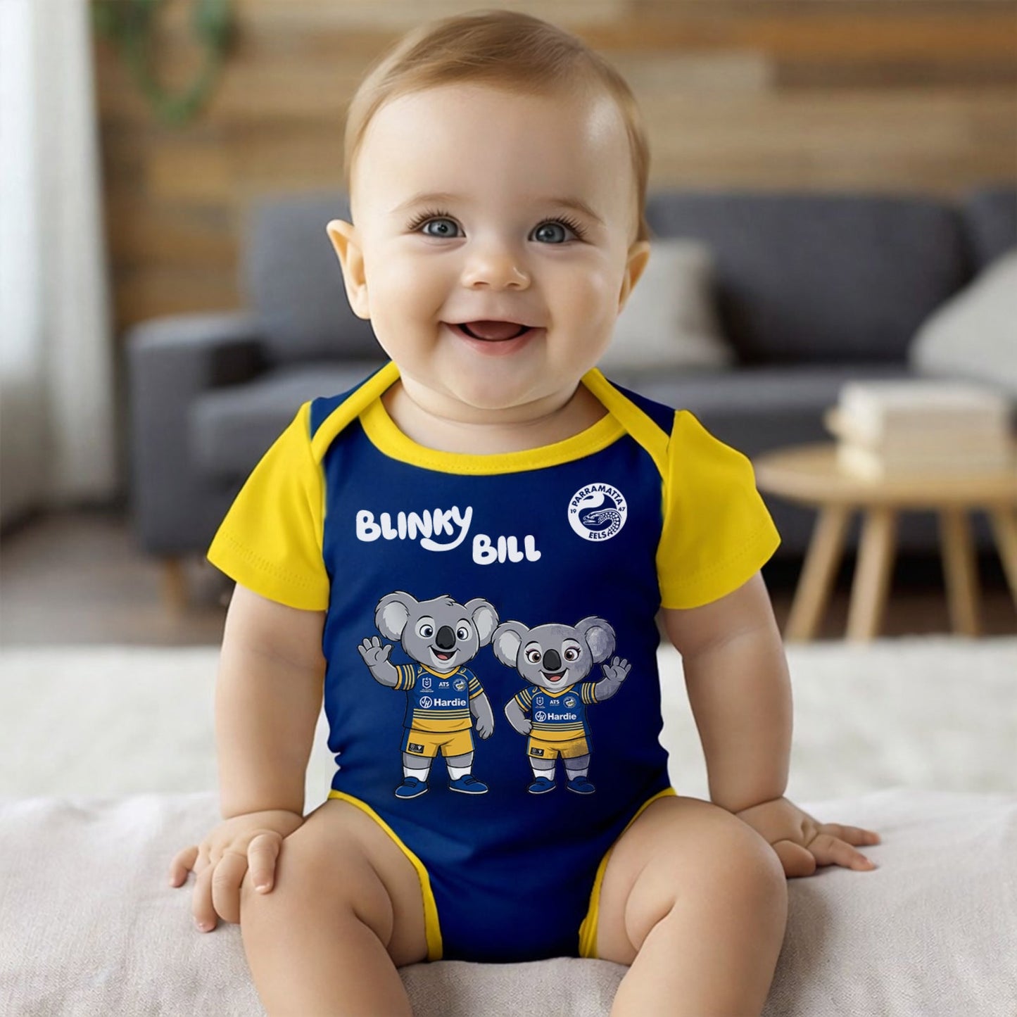 PREMIUM NRL X PE BLINKY BILL Baby Romper Custom Name For Kids NDT LVH 130426 1